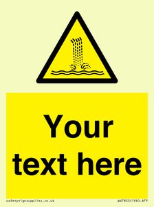 Custom warning artificial waterfall